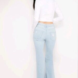 Good American Light Blue Flare Jeans 14-18